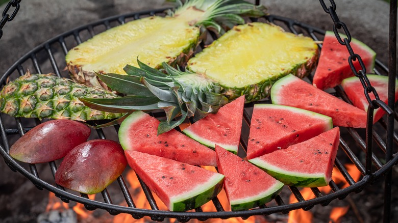 fruit on the grill