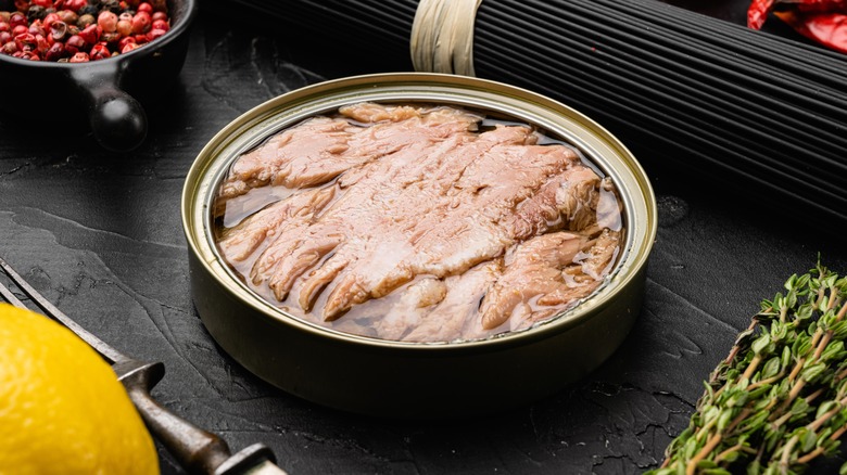 can of oil-packed tuna