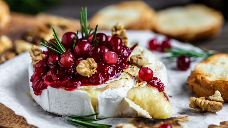 brie with cranberry jam