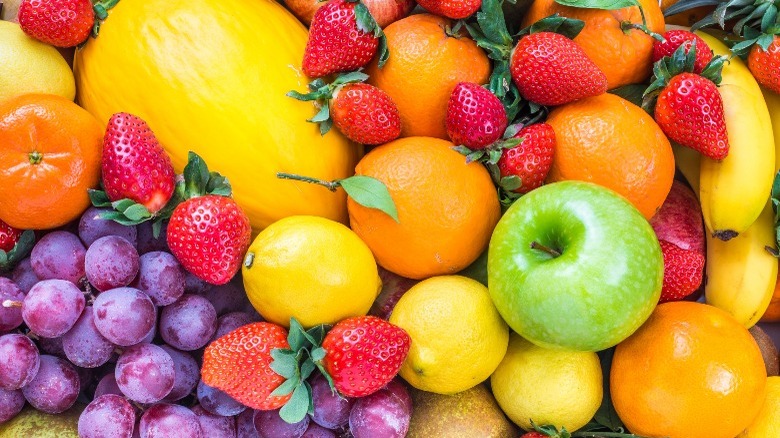 close up of assorted fruits