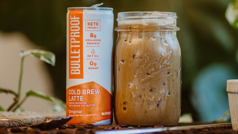 A can and jar of Bulletproof Cold Brew Latte