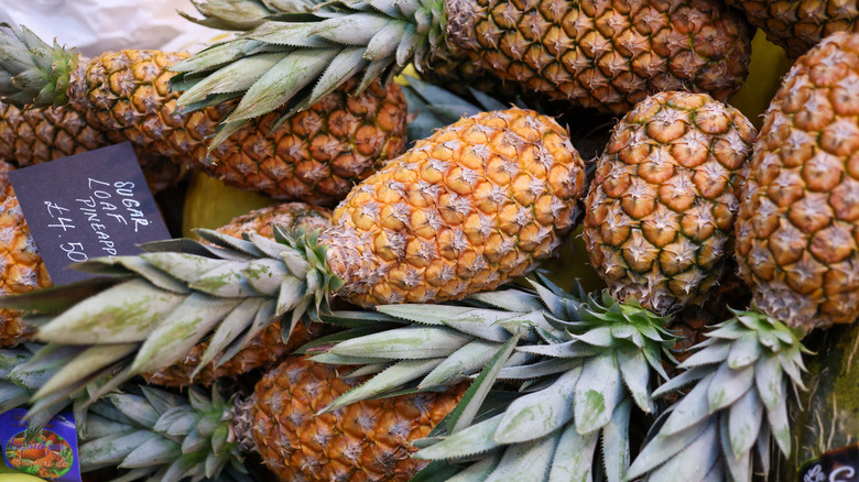 Market pineapples