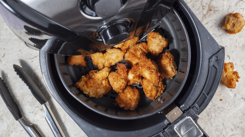 fried food in an air fryer