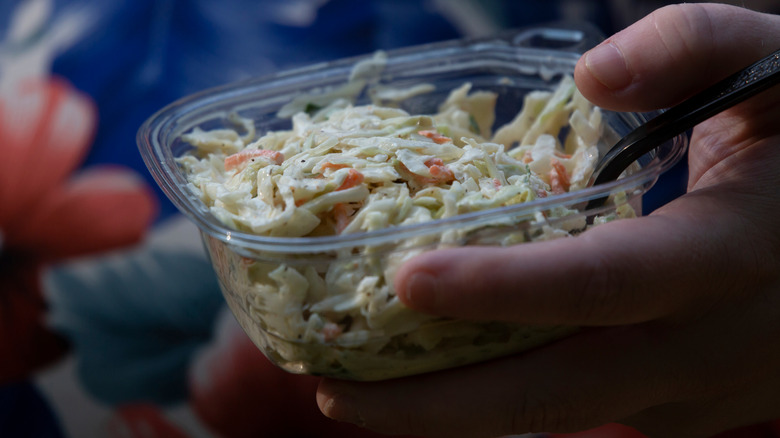 tub of coleslaw