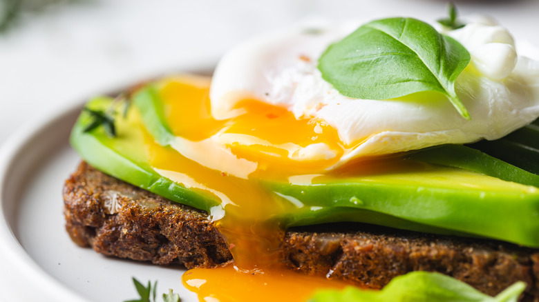 Poached egg avocado toast