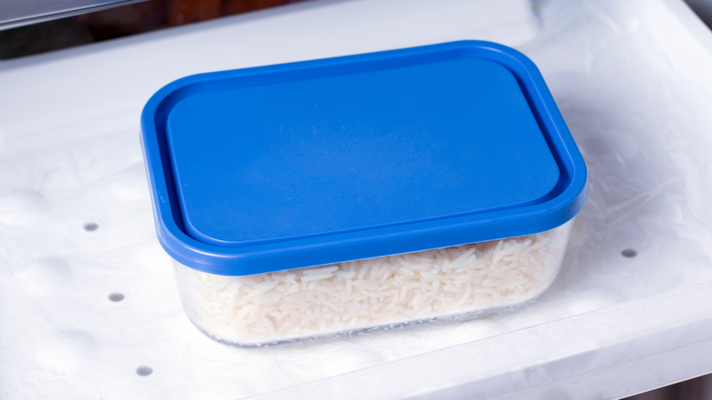 Rice in freezer