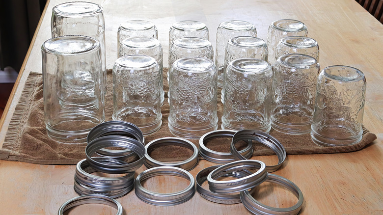 Canning jars and rings