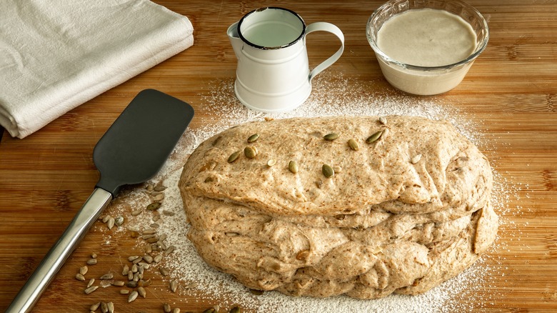 raw sourdough with seeds