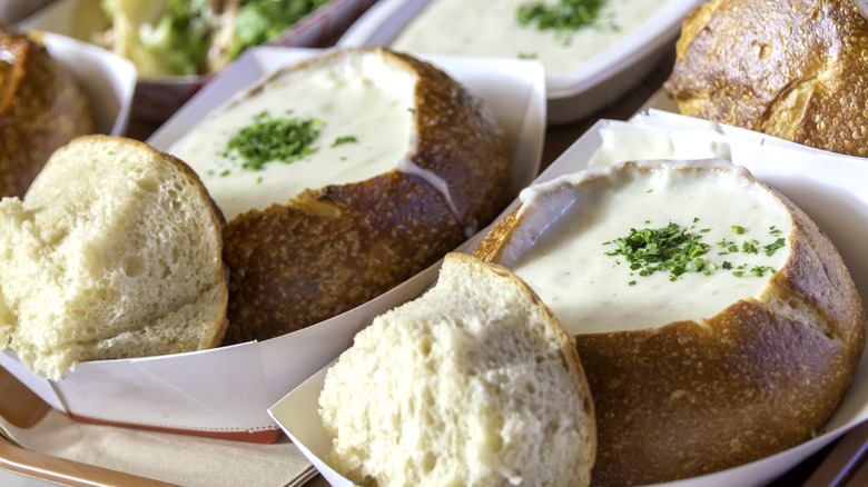 soup at a restaurant 