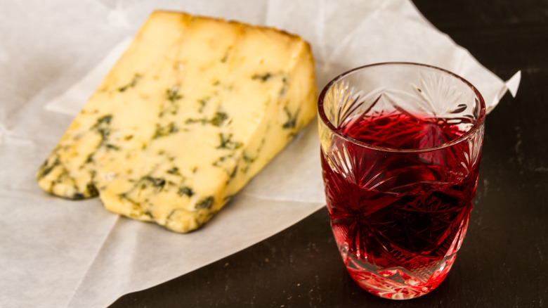 wine next to cheese