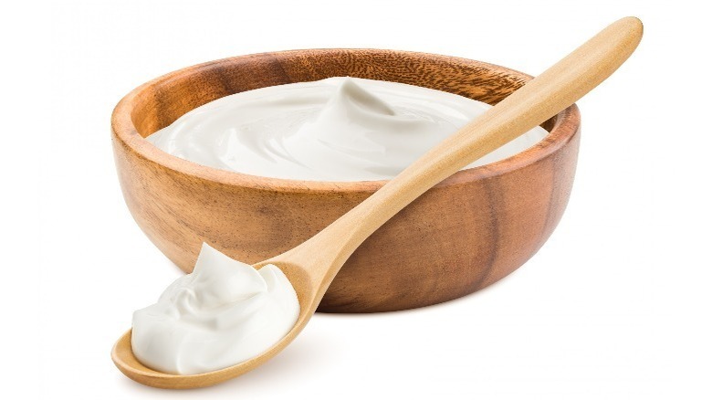 Bowl of sour cream