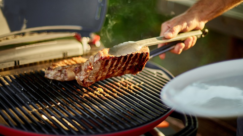 Steak on the grill