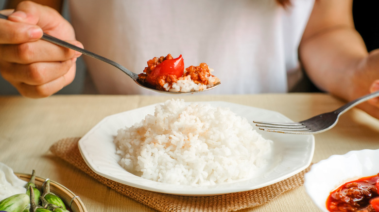 thai food fork and spoon