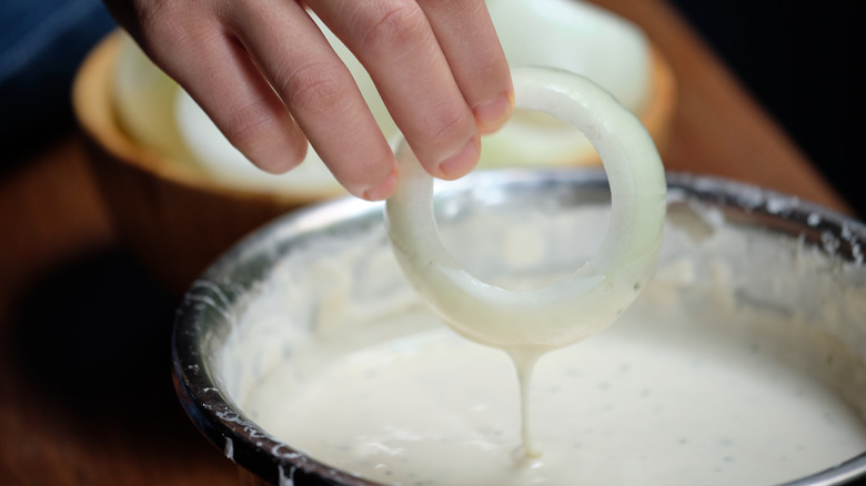 onion dipped in batter