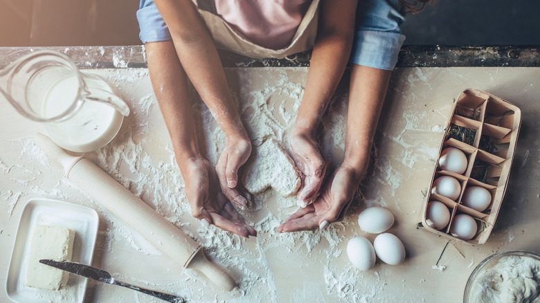 cooking together