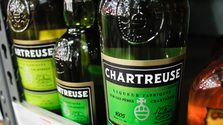 yellow and green Chartreuse liqueurs