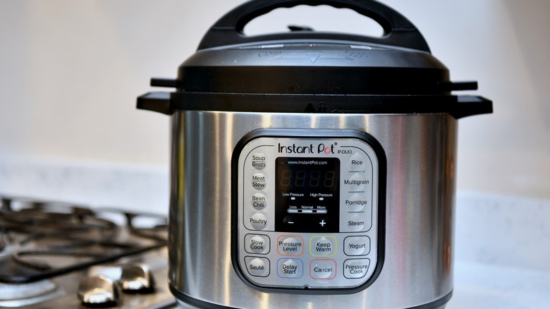an instant pot on a kitchen counter top