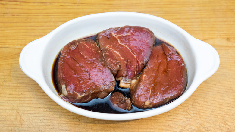 Marinated steak 