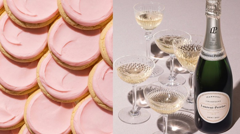 Cumbl pink sugar cookies with Harmony Champagne