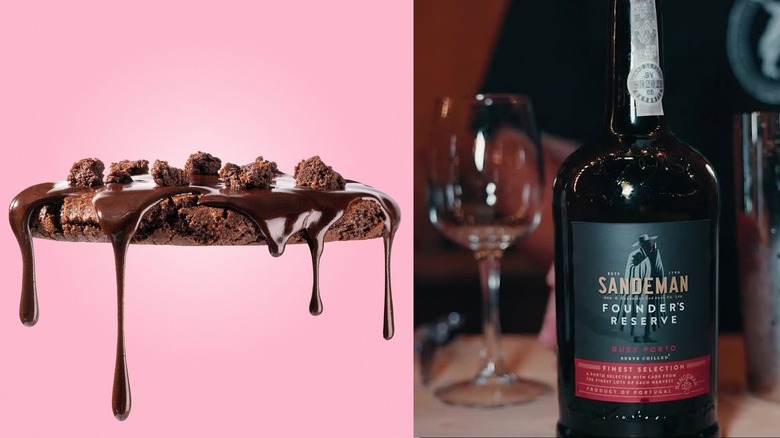 Cumble Double Fudge Brownie with Sandeman Founder's Reserve Ruby Port.