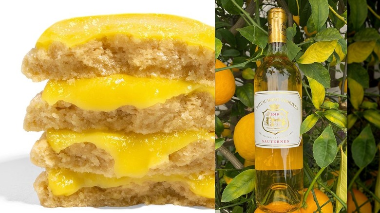 Crumbl Lemon Bar with Chateau Doisy-Vedrines Sauternes