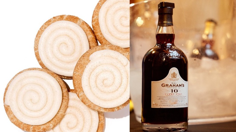 Snickerdoodle cupcake cookie with Graham's 10 Year Old Tawny port