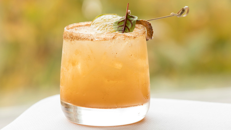 Orange mezcal cocktail