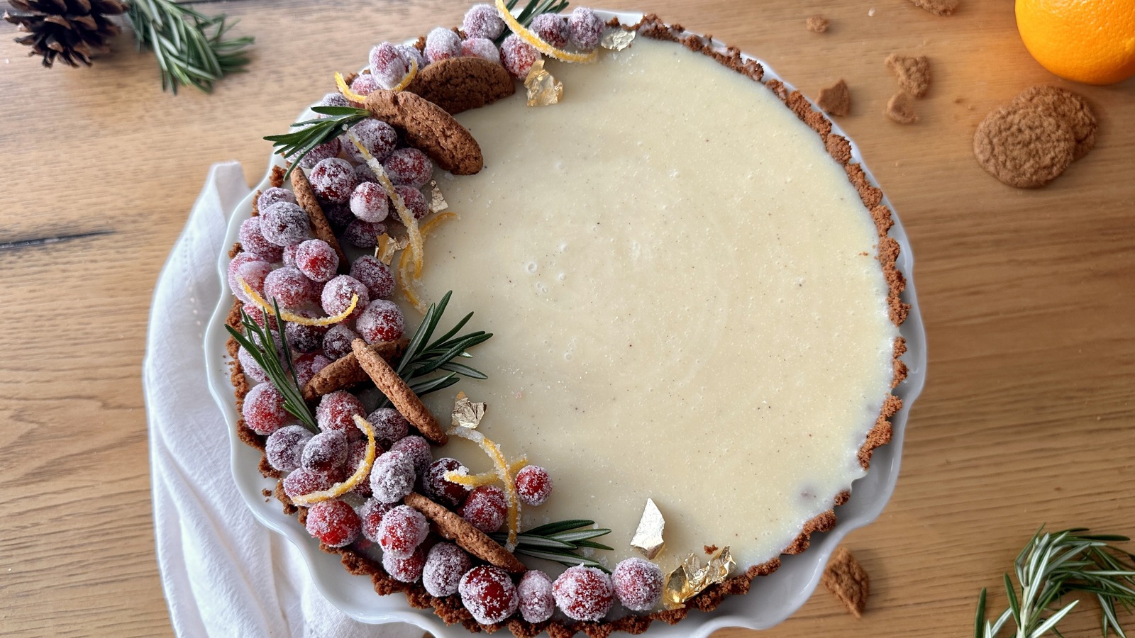 Winter White Chocolate Cranberry Tart Recipe