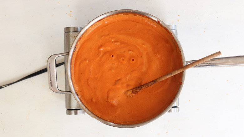 cooked pumpkin vodka sauce