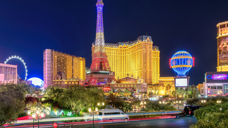 The Las Vegas strip at night