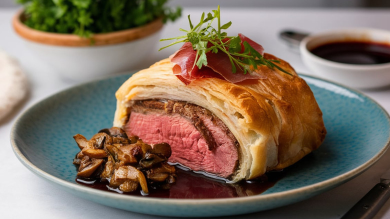 Steak wrapped in pastry