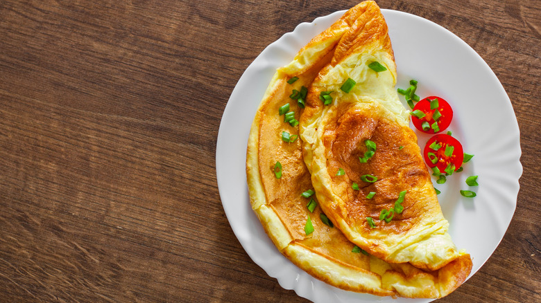 Omelet on plate