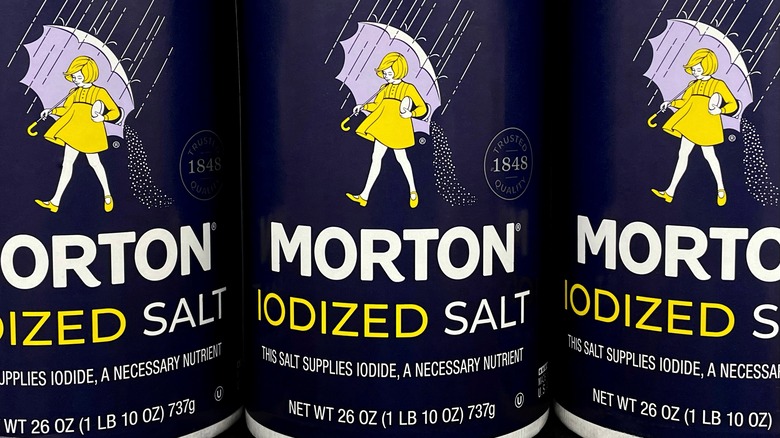 Morton's iodized salt cans