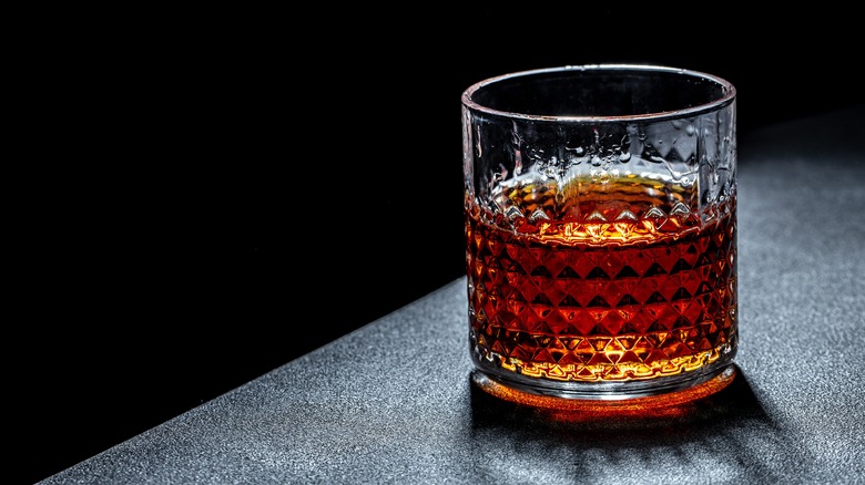 bourbon in glass