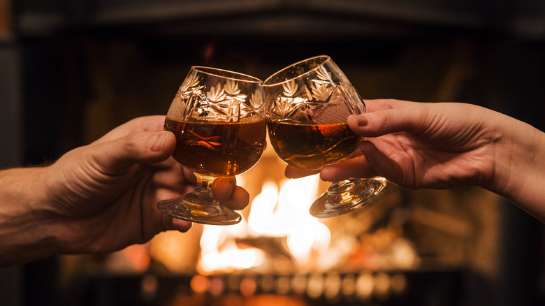 two brandy glasses