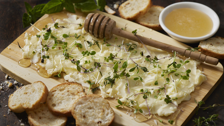 Butter board with toasts