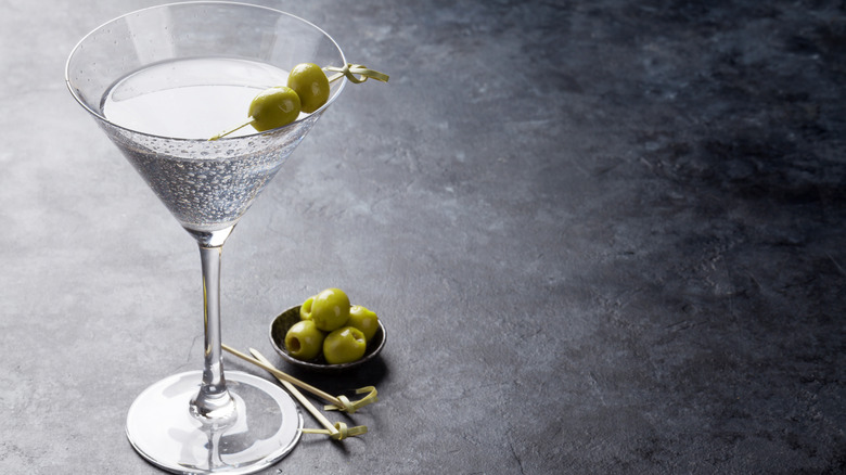 Martini with olives