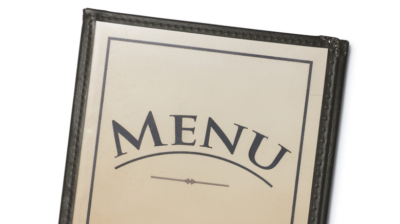 A menu