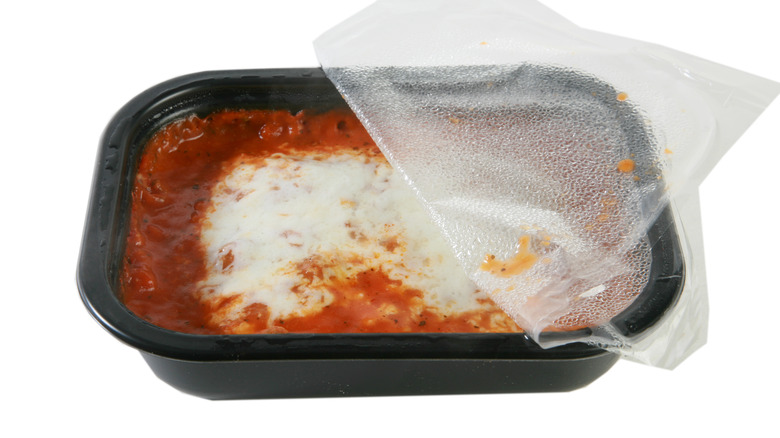 A frozen lasagna ready meal