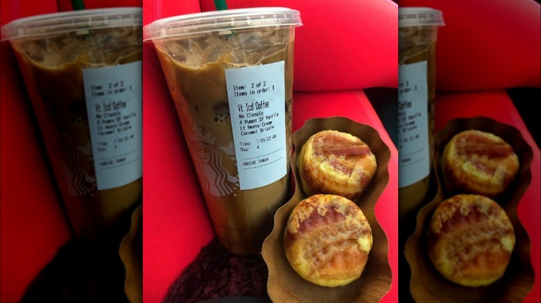 Starbucks coffee and egg bites