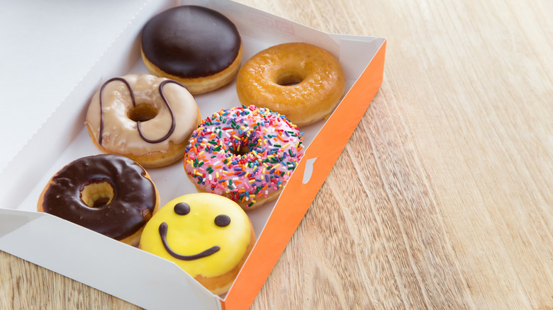 Dunkin box of donuts