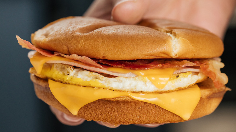 handheld breakfast sandwich