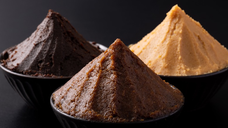 Mounds of miso paste