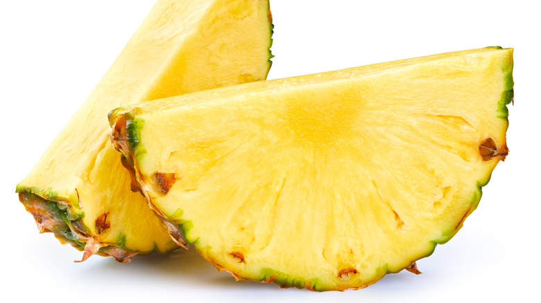 Sliced pineapple