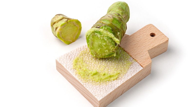 Wasabi on a wooden board