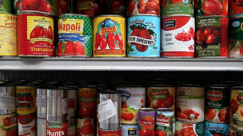 Different types of canned tomatoes