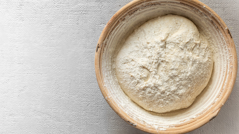 shaped dough rising