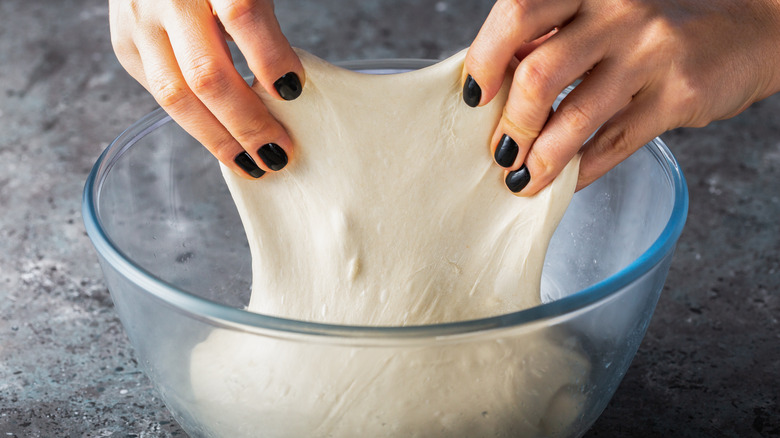 folding bread dough