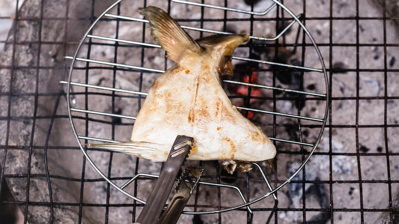 grilling yellowtail collar