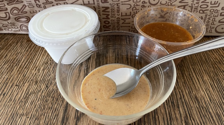 Chipotle hot salsa sour cream